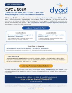Vista previa de Fallo ICWC: protecciones para casos VAWA, Visa U y Visa T